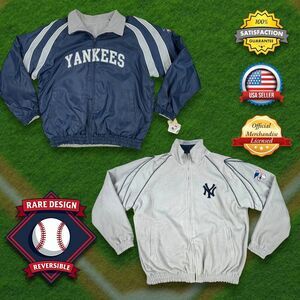 RARE NY Yankees Reversible Jacket ADULT XL G-III Sports Carl Banks VINTAGE 90s